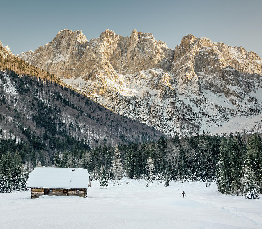 Skiing to the Secluded Mountain Cabin Photograph by Charnwood Photography Fine Art