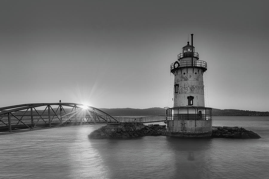 Sleepy Hollow Light NY  BW Photograph by Susan Candelario