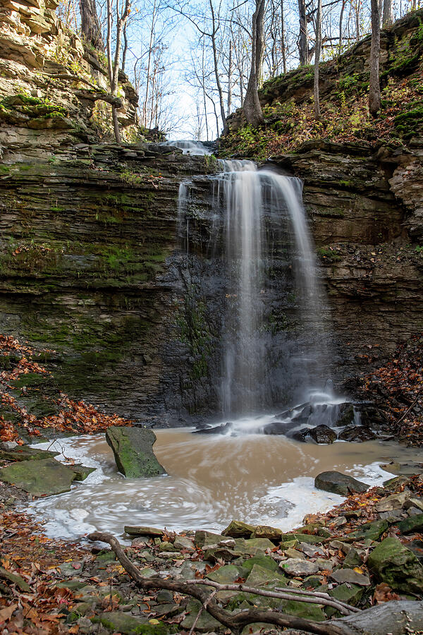 Small Waterfall Cascades into a Pool of Water Photograph by John Twynam