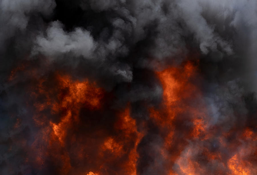 Smoke background,Flame,Sparkles. Photograph by Visoot Uthairam