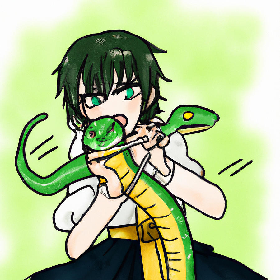 Snake Charmer Mixed Media by Bencasso B