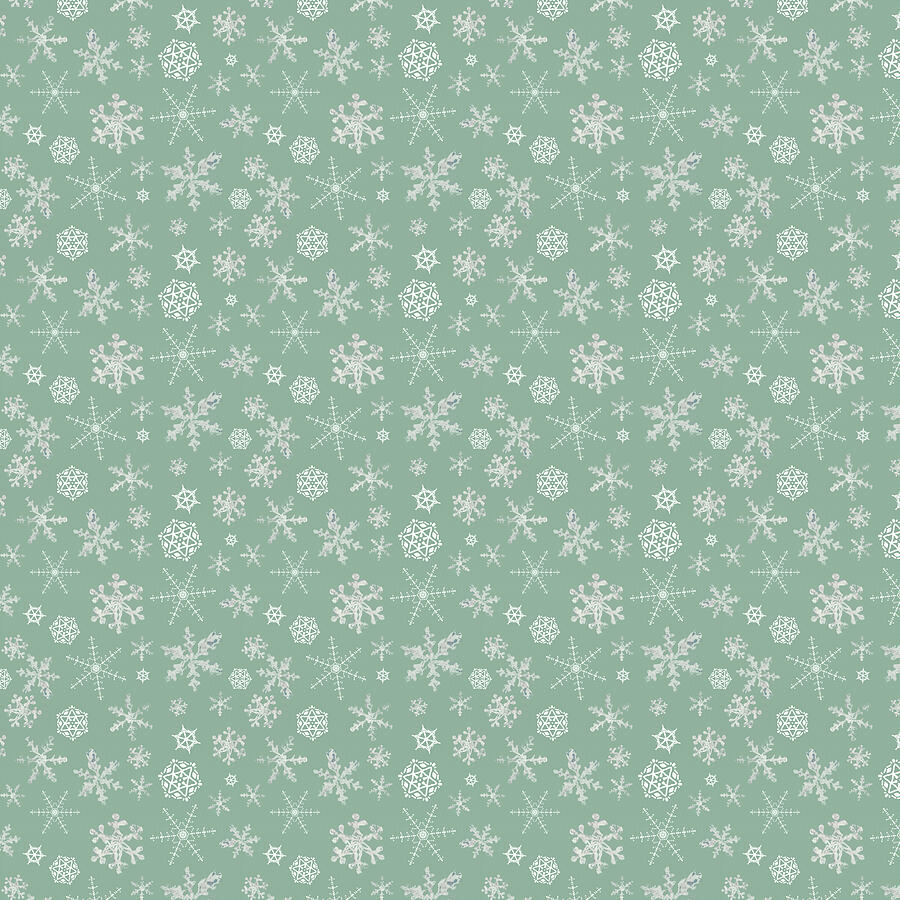 Snow YAll, Gnome for the Holidays Collection, Light Gray-Green Mixed Media by Elizabeth Reich