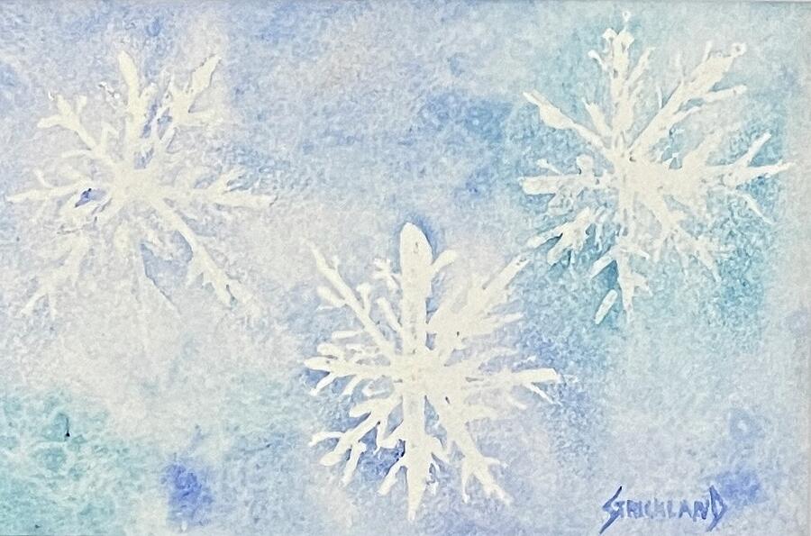 Snowflakes Painting by Judy Strickland