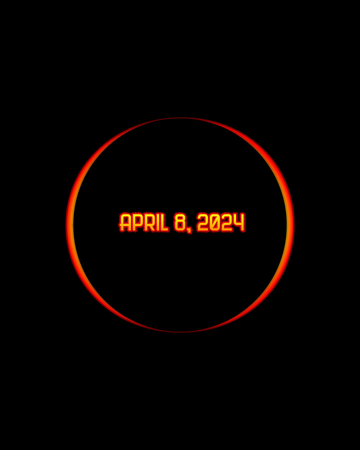 Solar Eclipse April 8 2024 Digital Art by Flippin Sweet Gear