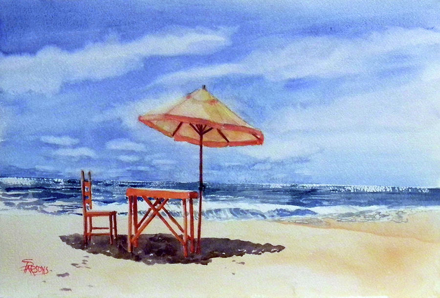 Solitary Brella Painting by Sheila Parsons