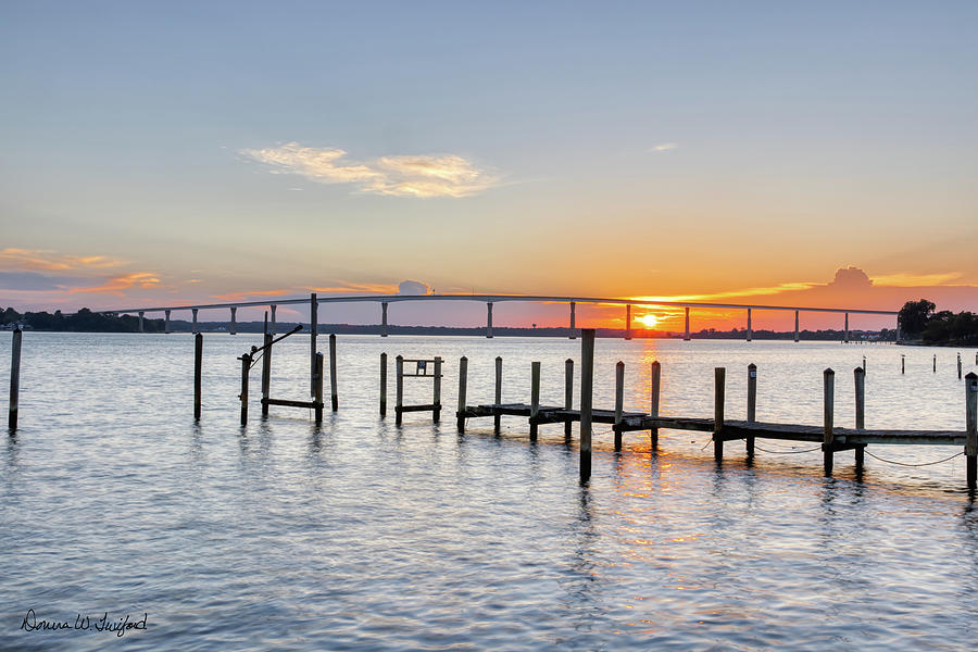 Solomons Sunset Reflections Photograph by Donna Twiford