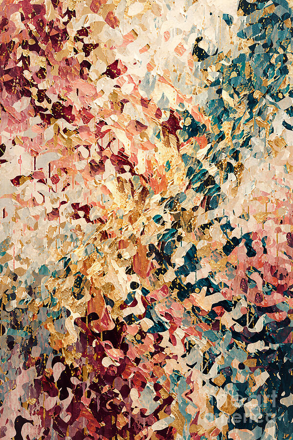 Colorful Abstract Splash Painting - Song Of Solomon 2 16. My Beloved Is Mine And I Am His. Wedding And Anniversary Christian Wall Art by Mark Lawrence