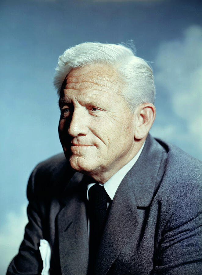 Spencer Tracy Formal Suit and Tie Side Profile Portrait Pose 1956 by ...