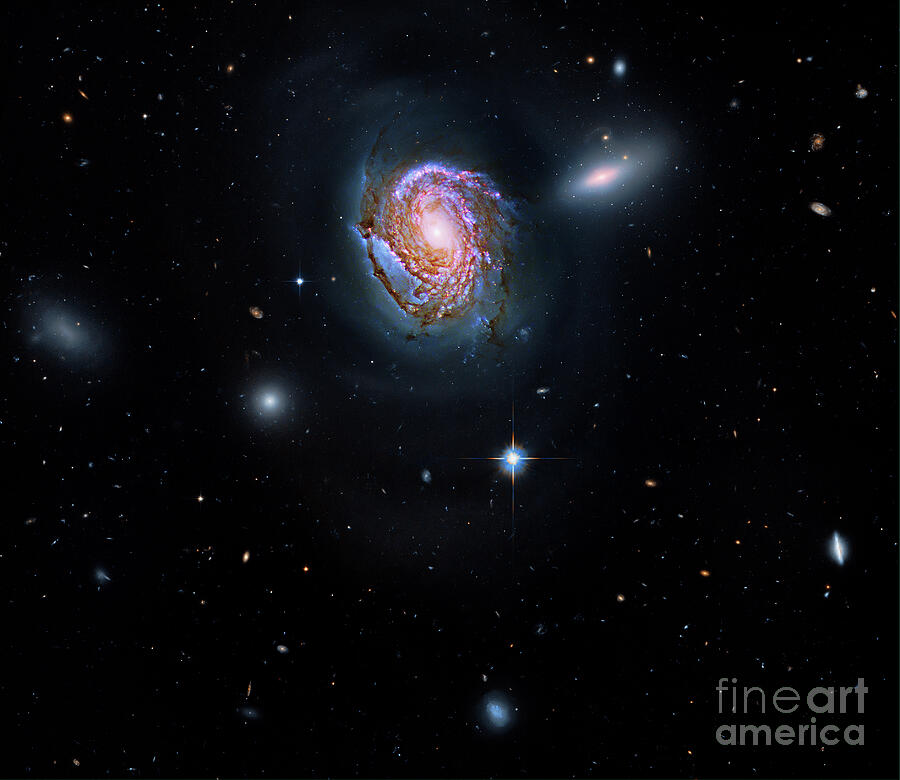 Spiral Galaxy in Deep Space Photograph - Spiral NGC 4911 Galaxy in Deep Space by Stefano Senise