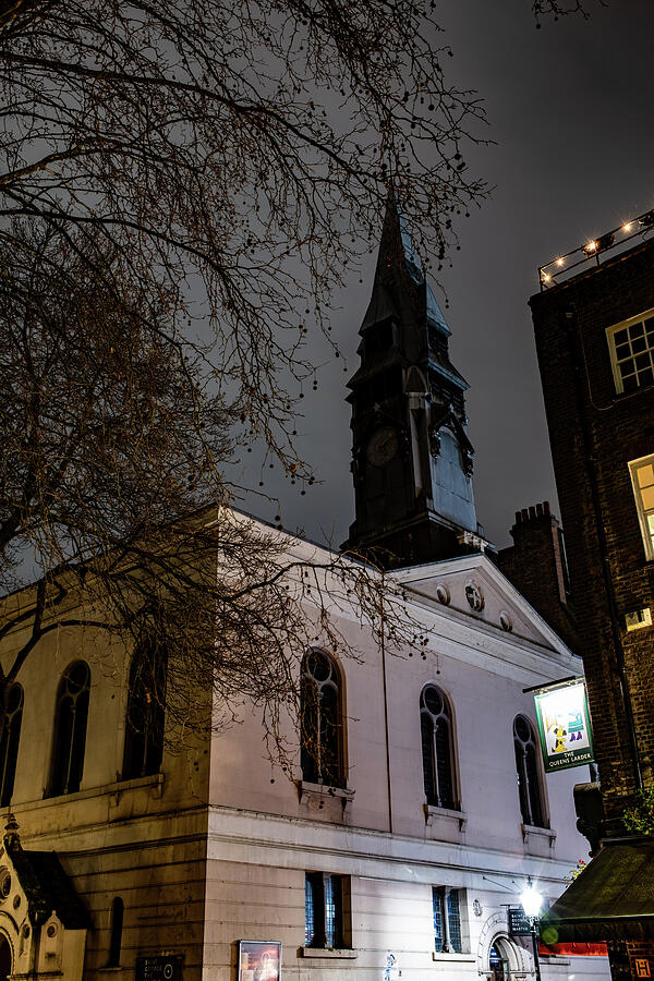 Historic Clock Tower at Night Photograph - St George the Martyr, Holborn by Jeremy Butler