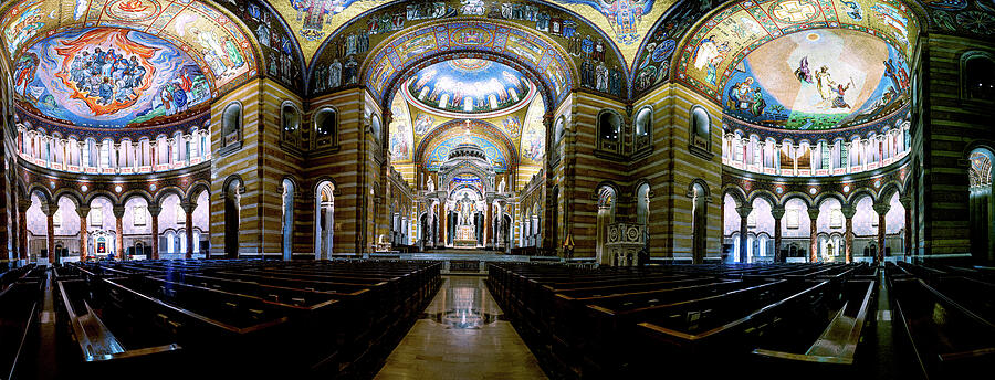 St. Louis Basilica - Panorama Photograph by Robert Niemeier