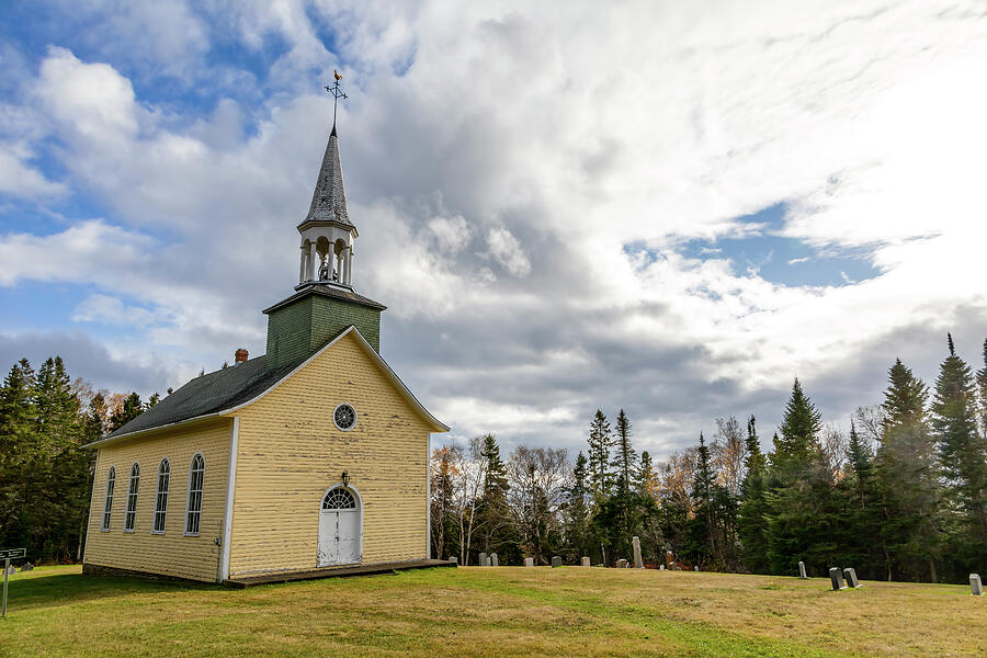 Historic Country Chapel Photograph - St. Peters Church, Forillon Park by John Twynam