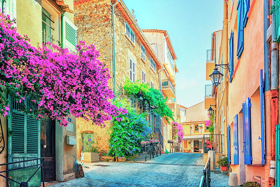 St Tropez street Photograph by The Luxury Art Collection