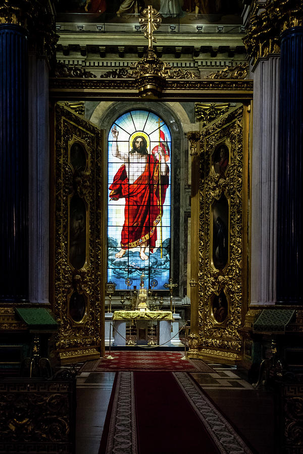 Stained Glass Christ Photograph by Craig A Walker