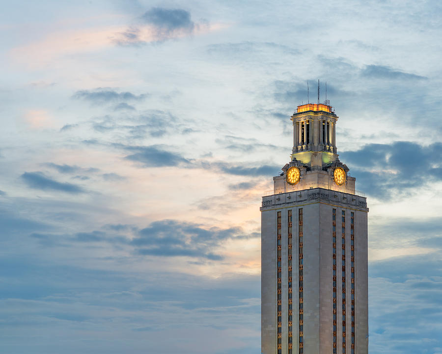 University of Texas Tower at Sunset Photograph - Standard Configuration by Slow Fuse Photography