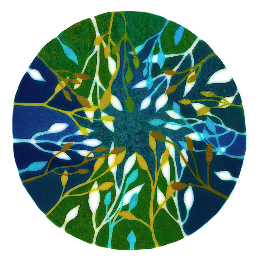 Radiant Tree of Life Mandala by Deborah League