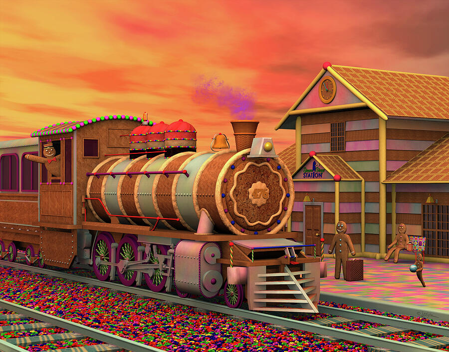 Steam Ginger Station Digital Art by Steven Lutz