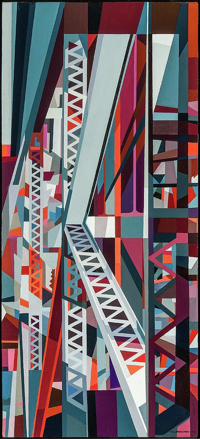 Steel And Grey  by Edmund Lewandowski Painting by Edmund Lewandowski