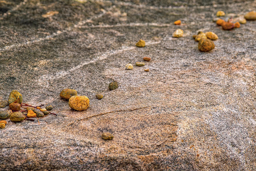 Stones On A Boulder Photograph by Jeff Sinon