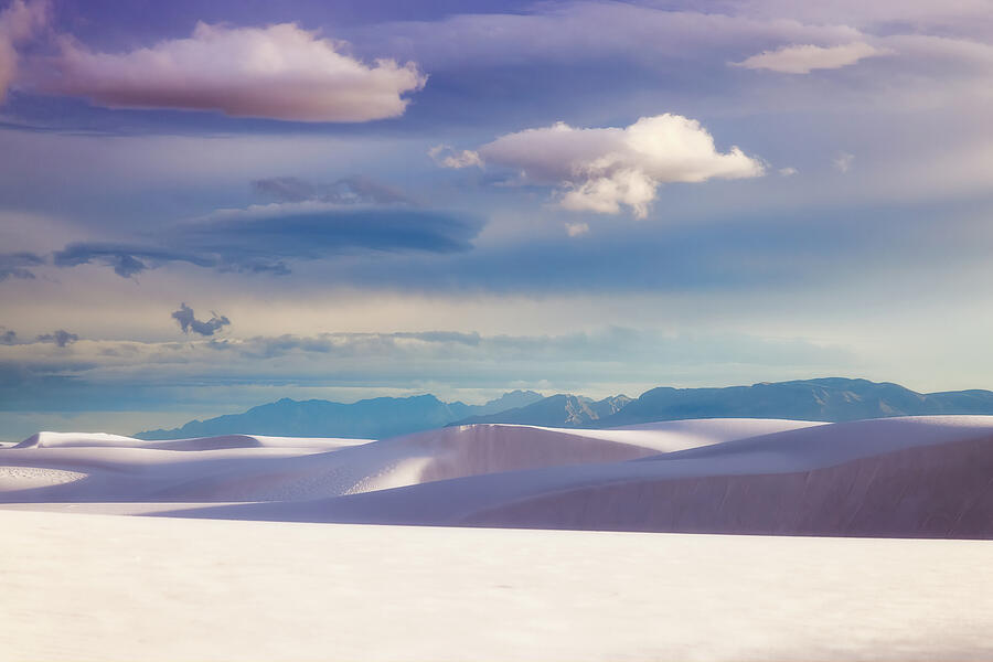 White Sands Under a Vast Sky Photograph - Storm Glow Across the Dunes by Kevin Schwalbe