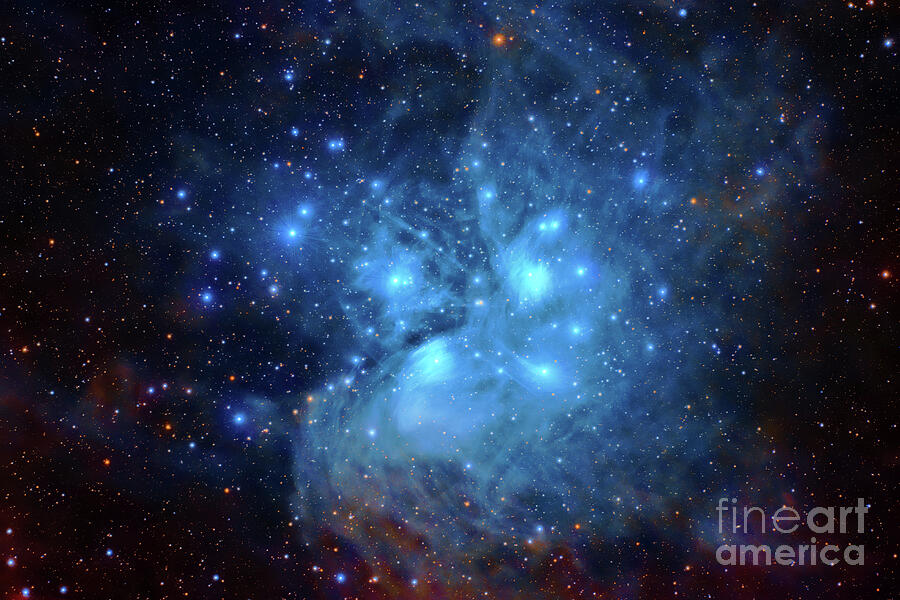 Stunning View of the Pleiades Cluster Photograph - Stunning View of the Pleiades Cluster by Stefano Senise