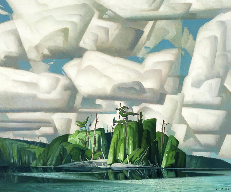 Summer Sky by A. J. Casson Painting by Alfred Joseph A J Casson
