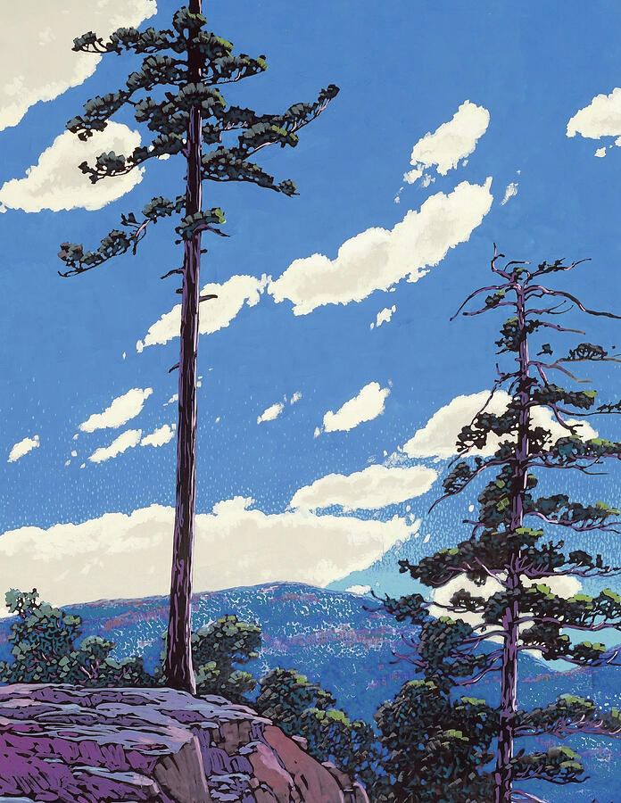 Sun Song of Algoma by Frank Johnston Painting by Franz Frank Hans Johnston