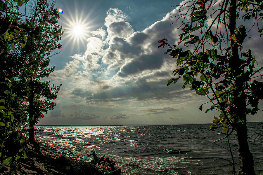Sunlit Lake Superior Photograph by Vi Ray