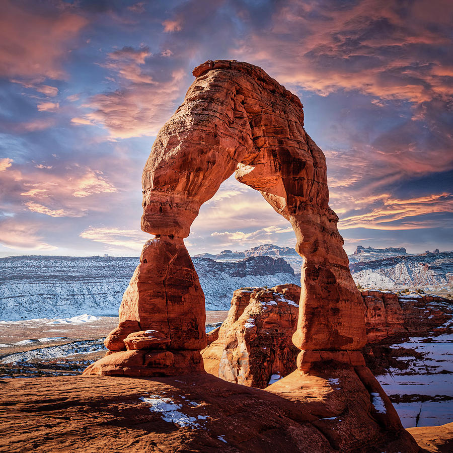Sunrise at Delicate Arch Photograph by Jon Snyder