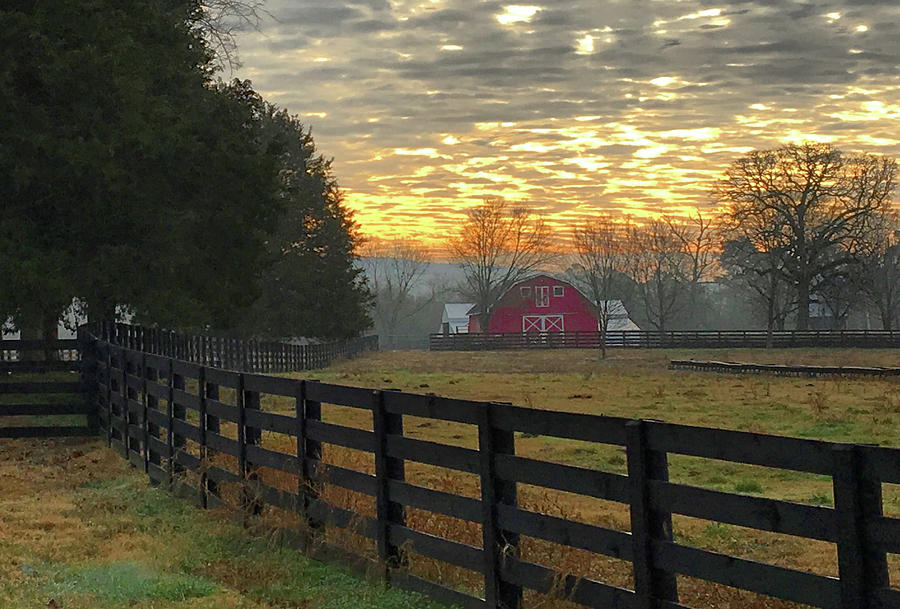 Sunrise on the Farm Photograph by Greg Lane