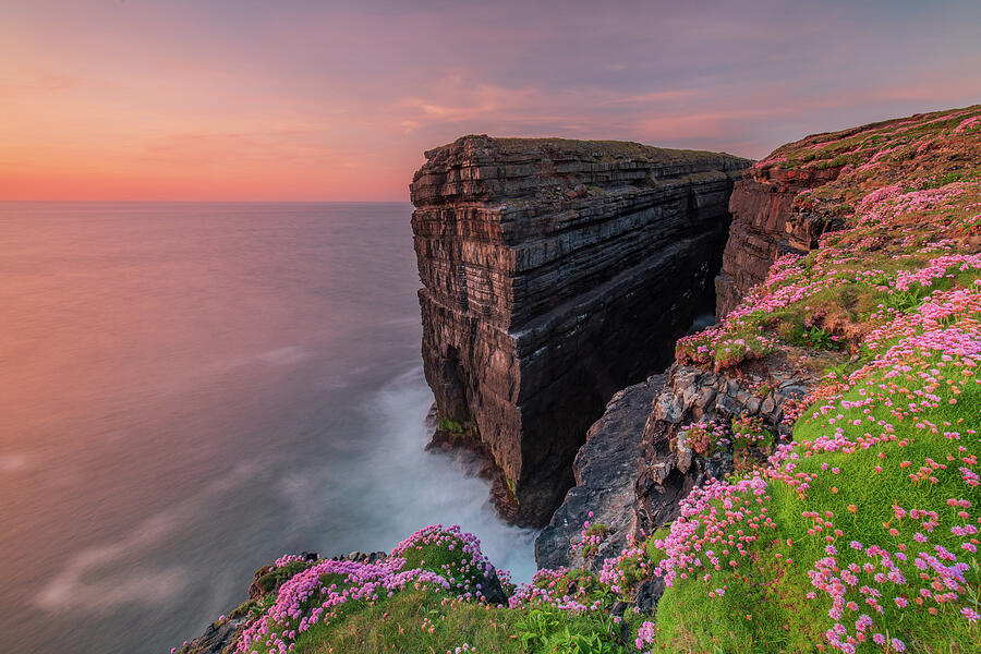 Sunset at Lovers Leap, Loop Head, Co Clare Photograph by Adrian Hendroff