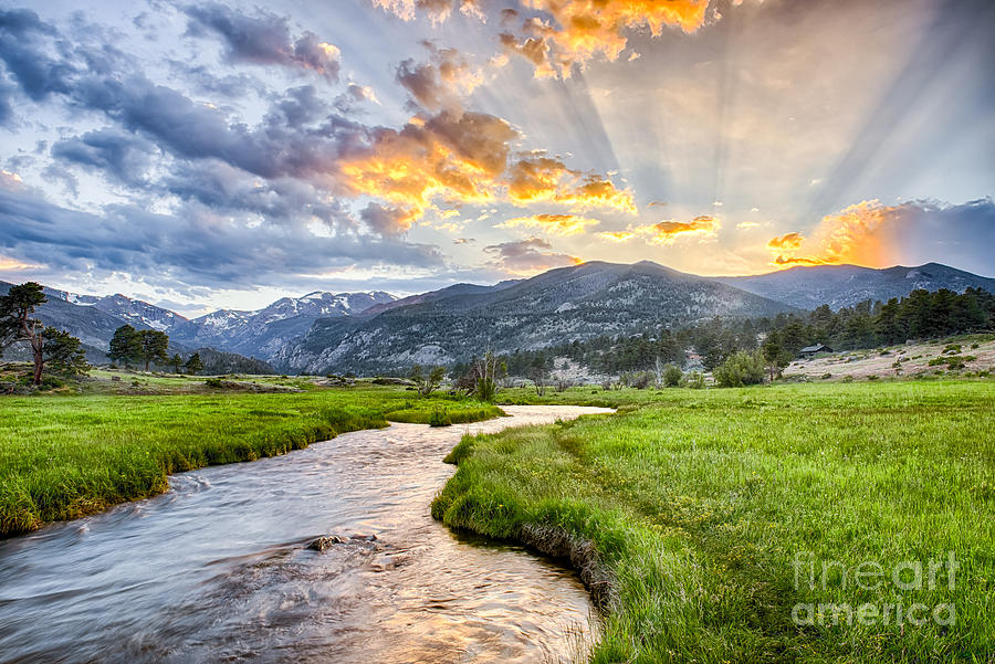 Sunset at Moraine Meadows Photograph - Sunset at Moraine Meadows in Rocky Mountain National Park by Jimmy Pappas