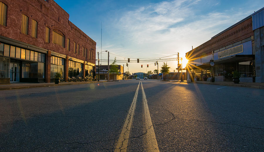 Sunset in Small Town Photograph by Michael Warren