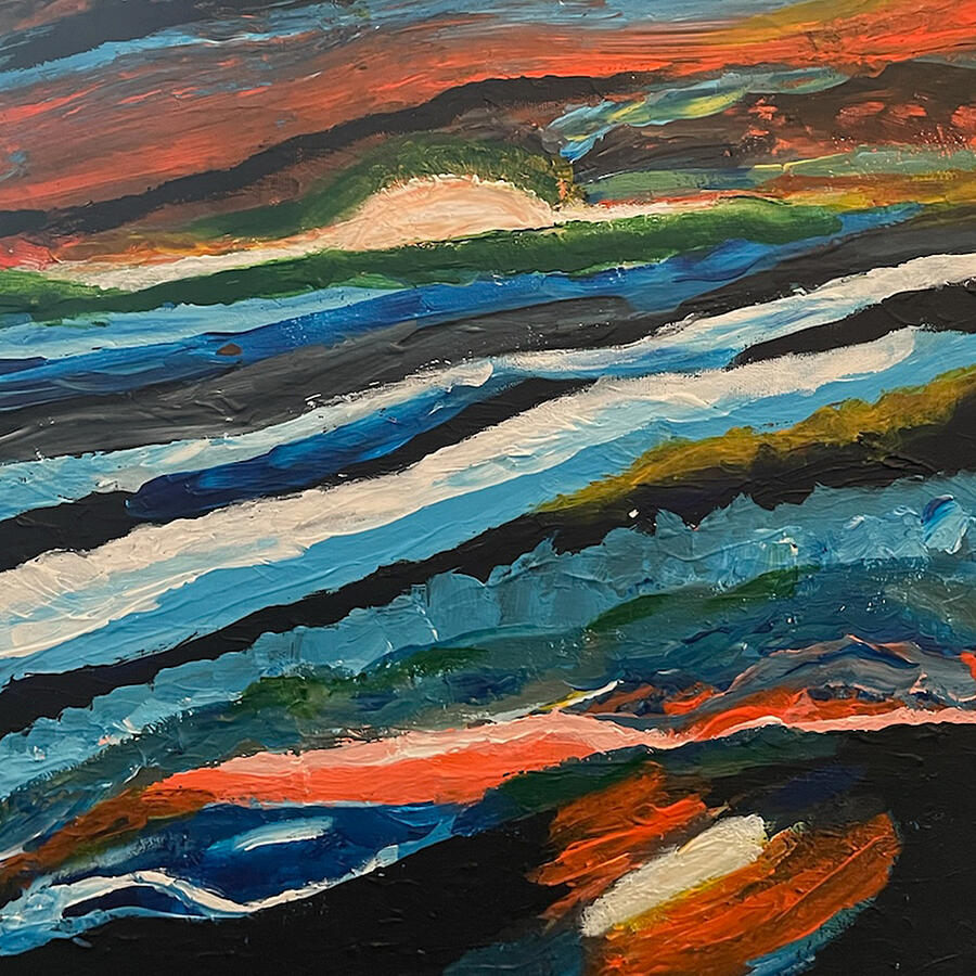 Sunset Painting by Jmh