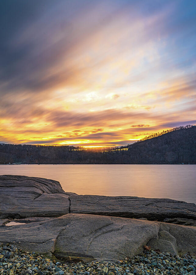 Sunset over Candlewood Lake Photograph by Dave King