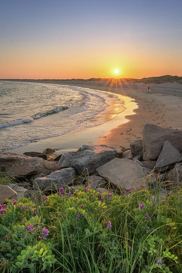 Sunset Over Napatree Point Conversation Area Photograph by Dave King