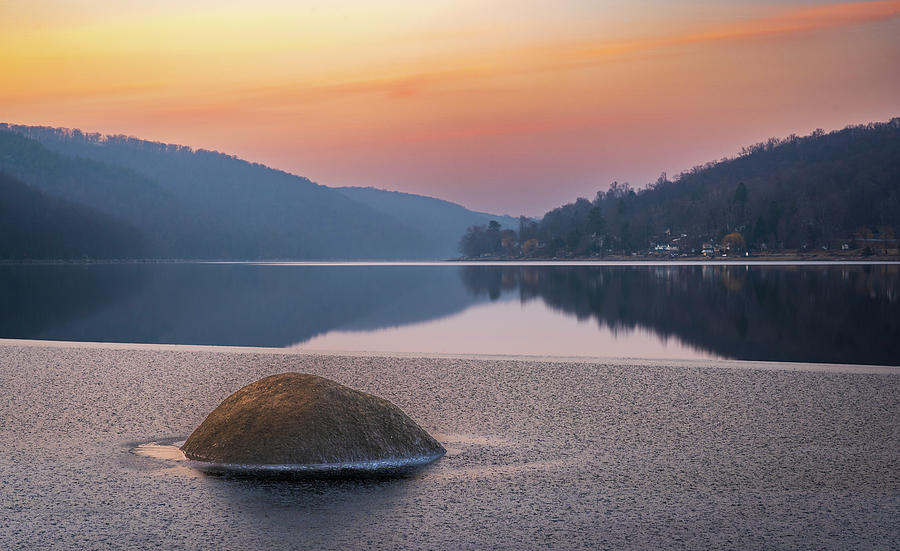 Sunset Over Squantz Pond Photograph by Dave King