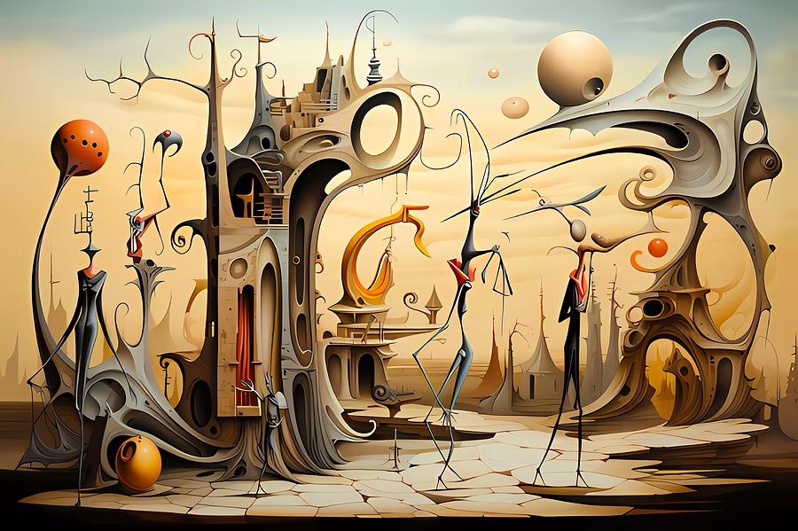 Surreal representation of Beauty and the Beast No 1 Digital Art by Andre Petrov