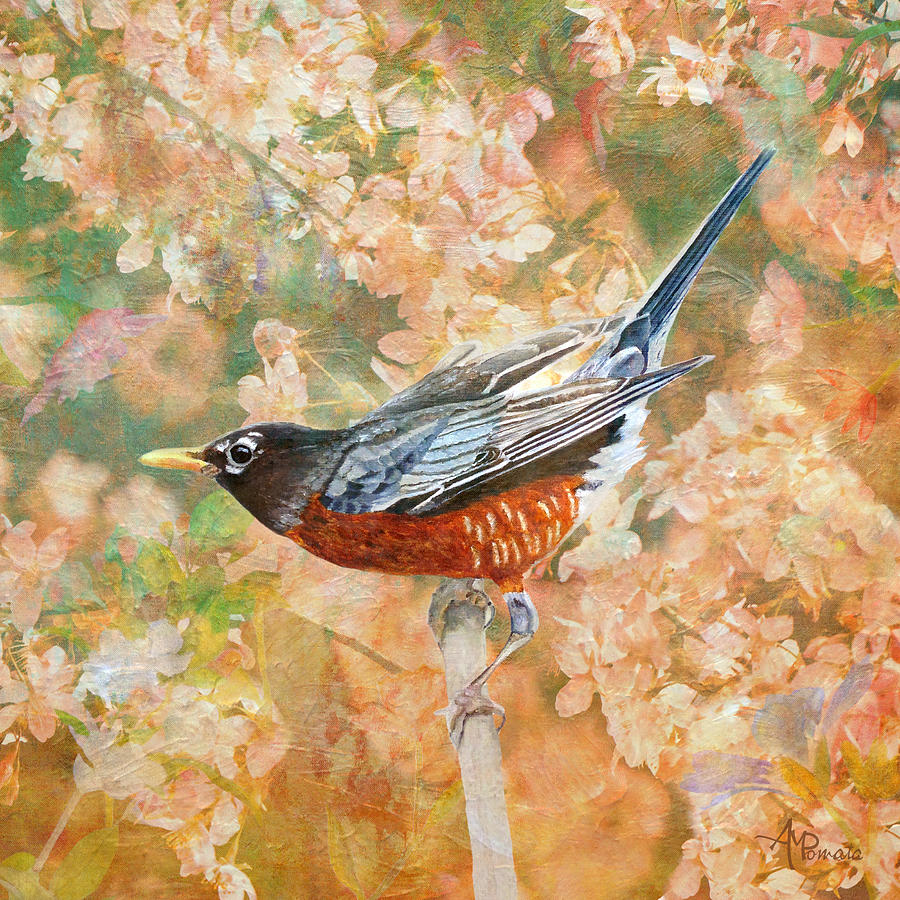 Surrounded In Bloom Painting by Angeles M Pomata