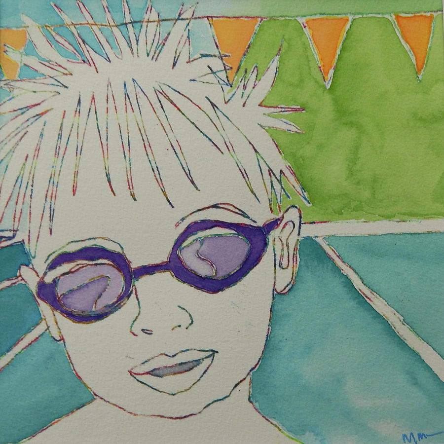 Swim Hair Mixed Media by Mary Conner
