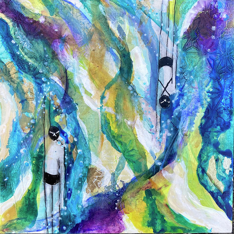 Swim Together Mixed Media by Mary Conner