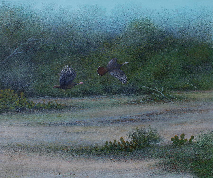 Taking Flight Painting by Eleazar Herrera