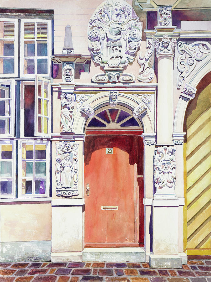 Tangerine Door Painting by Grant Nixon