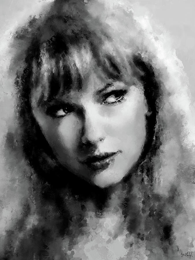 Taylor swift, American singer-songwriter Digital Art by Gradify Creations