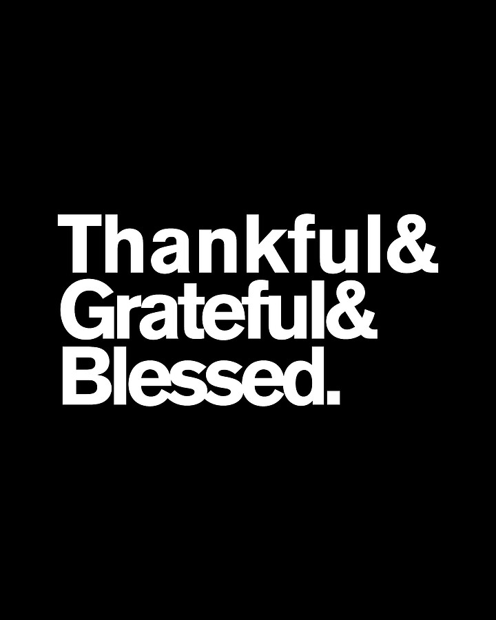 Thankful Grateful Blessed Digital Art by Flippin Sweet Gear