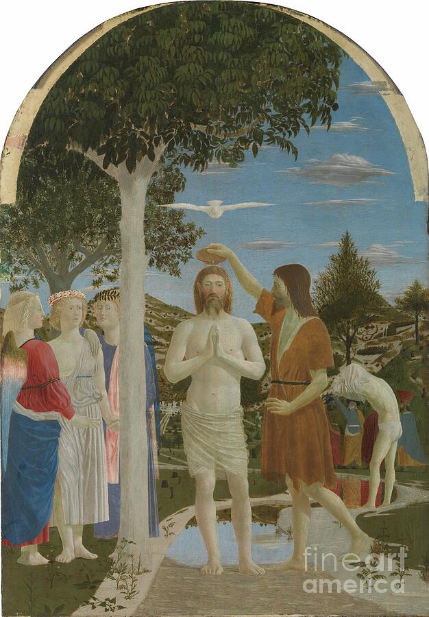 The Baptism of Christ, Piero della Francesca, c. 1450 - religious art print