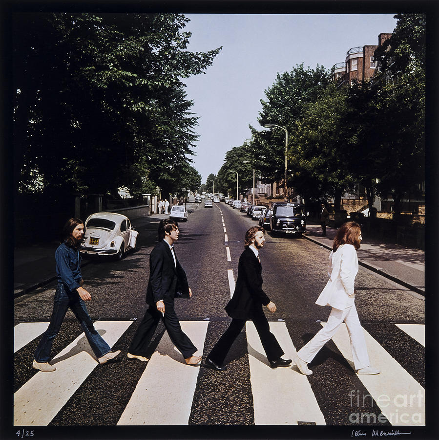 The Beatles on Abbey Road Digital Art - The Beatles Abbey Road #4 by Antonios Valamontes
