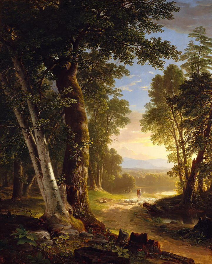The Beeches by Asher Brown Durand Painting by The Luxury Art Collection