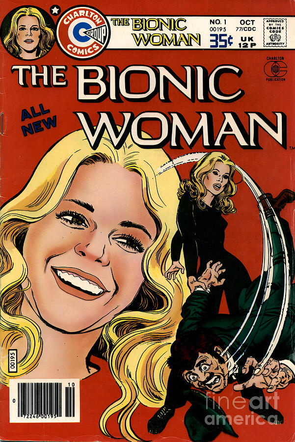 The Bionic Woman - No 1 OCT 1977 Mixed Media by Antonios Valamontes