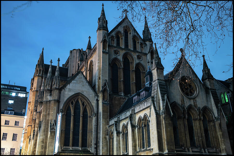 Gothic Church at Dusk Photograph - The Church of Christ the King by Jeremy Butler